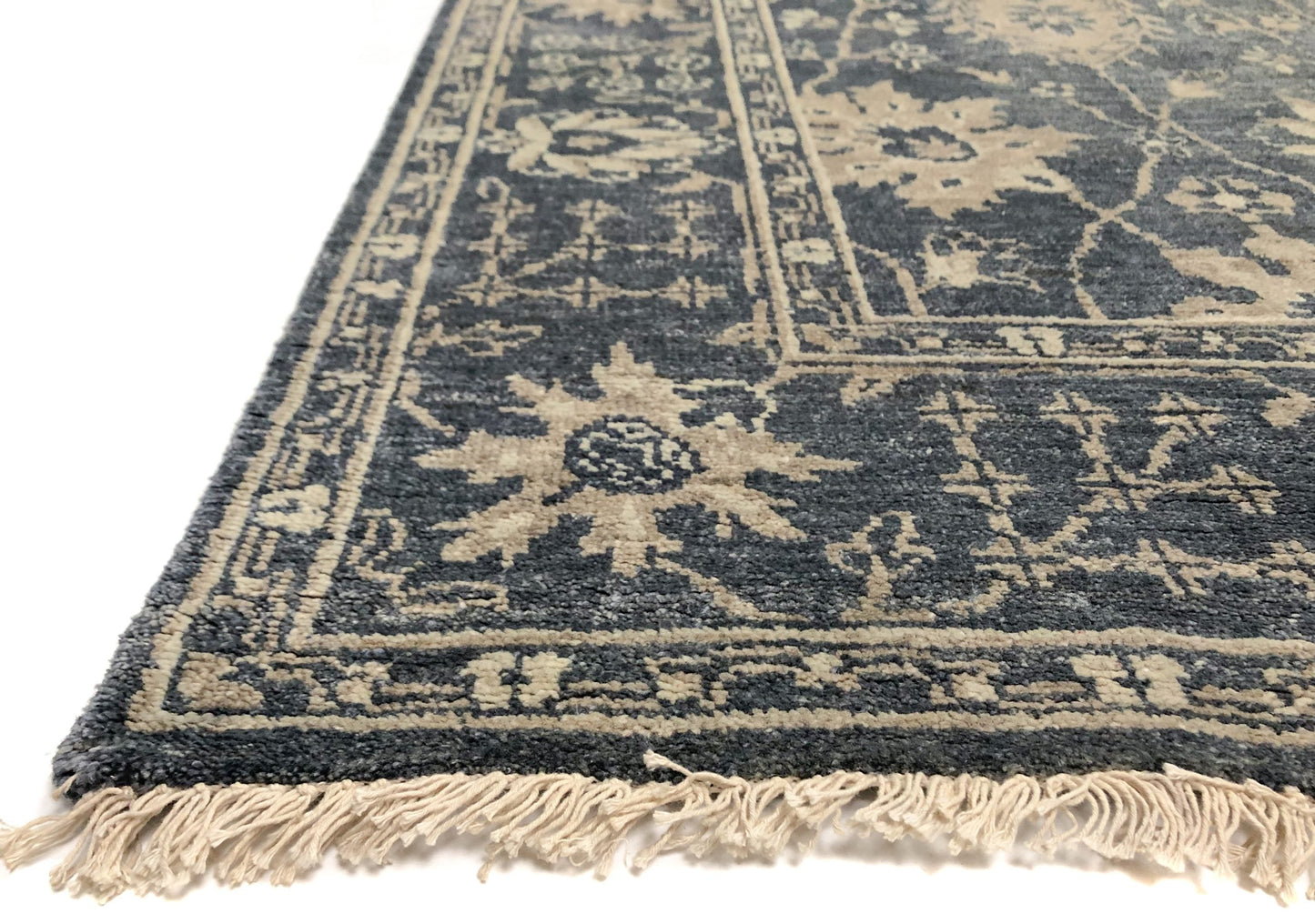 Indo-Oushak Design (6' Square) blue-3