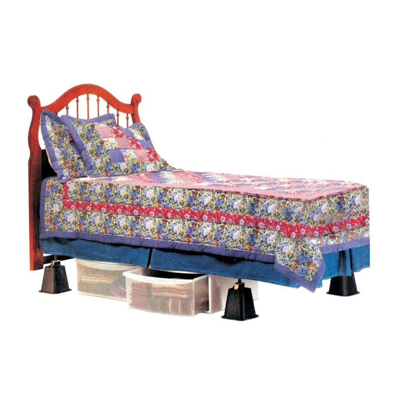 6-inch High Bed Risers in Black - 4-Pack-1