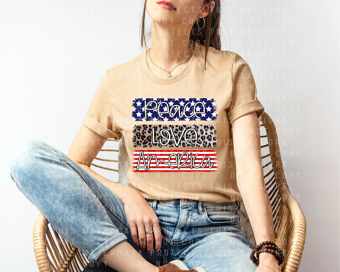 Peace Love America Graphic Tee