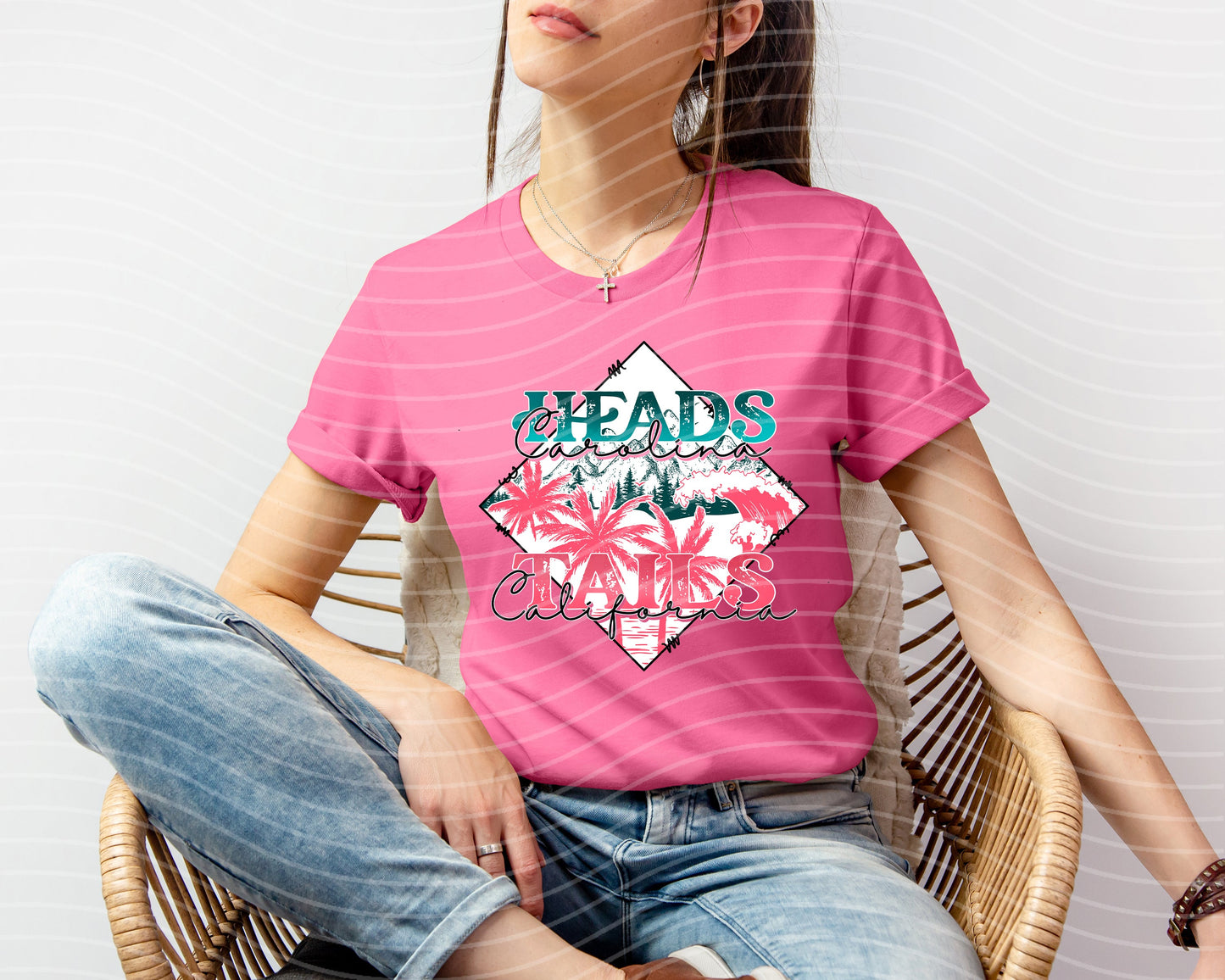 Heads Carolina Tails California Graphic Tee