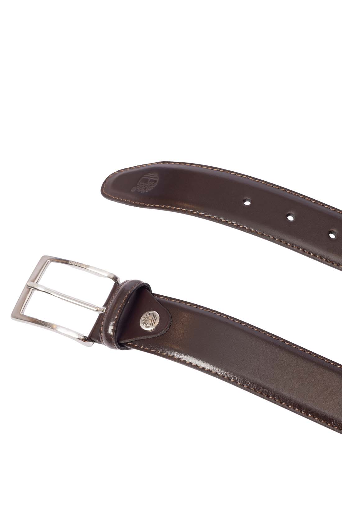 TIMBERLAND - Men's leather belt with logo  - Size XL-15