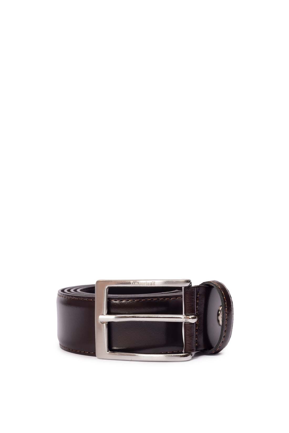 TIMBERLAND - Men's leather belt with logo  - Size XL-14