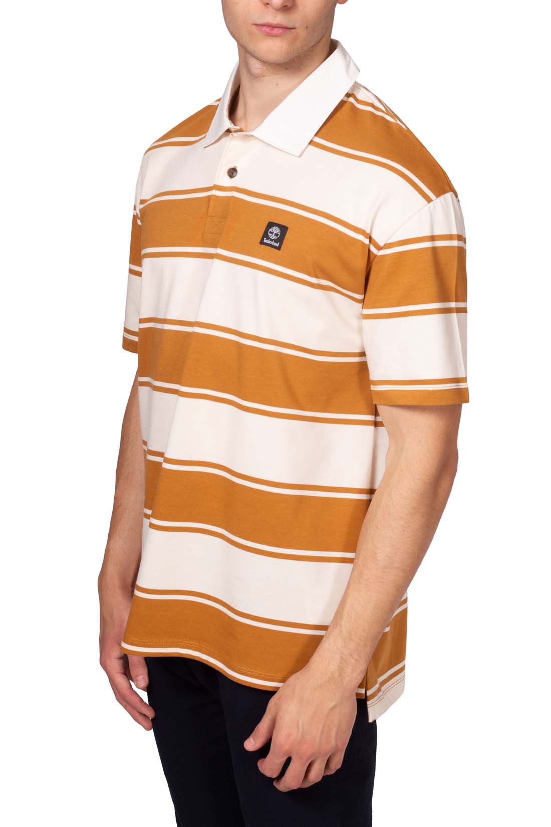 TIMBERLAND - Men's striped rugby polo shirt  - Size L-19