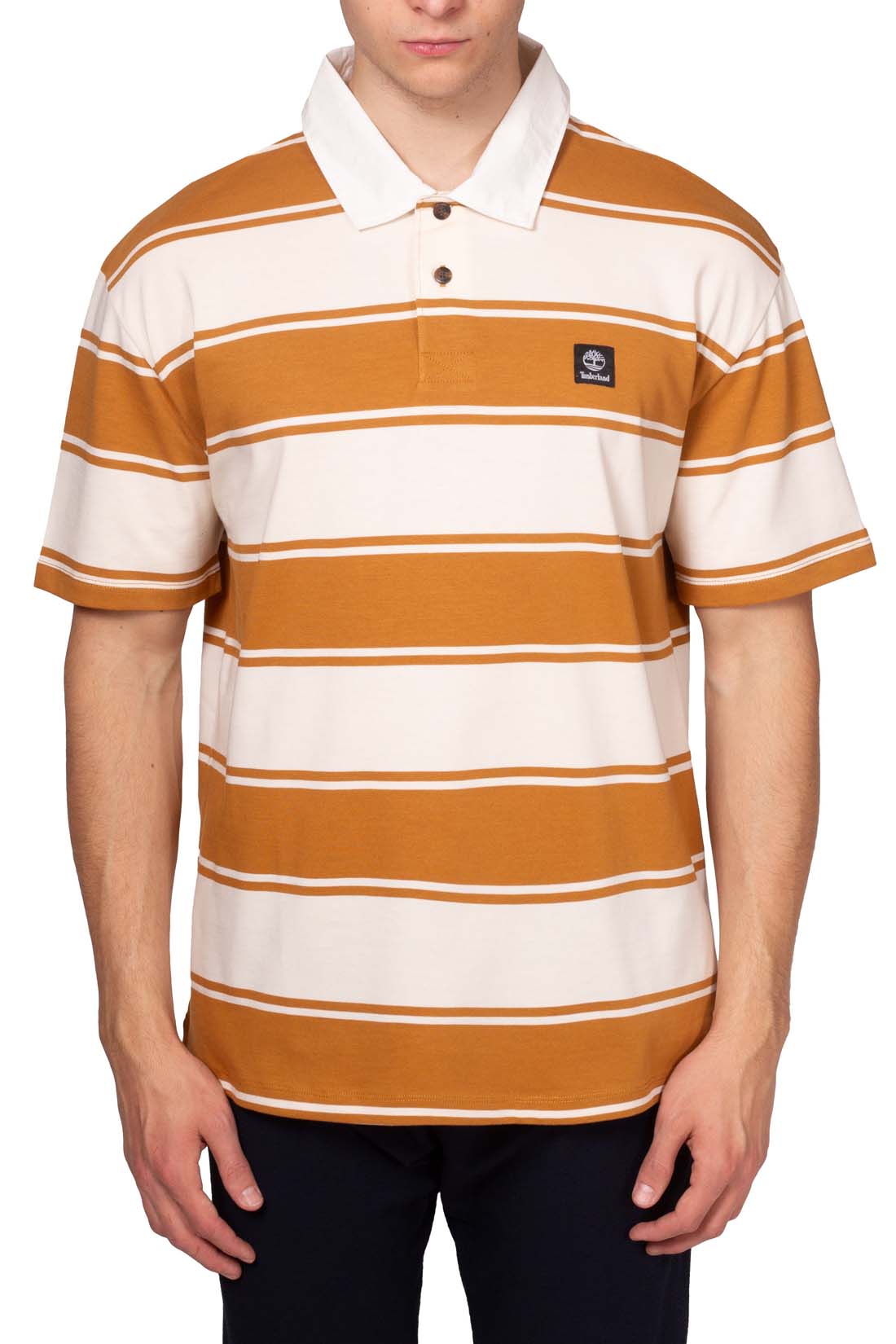 TIMBERLAND - Men's striped rugby polo shirt  - Size L-17