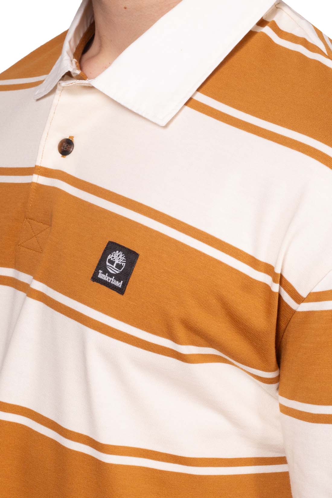 TIMBERLAND - Men's striped rugby polo shirt  - Size L-16