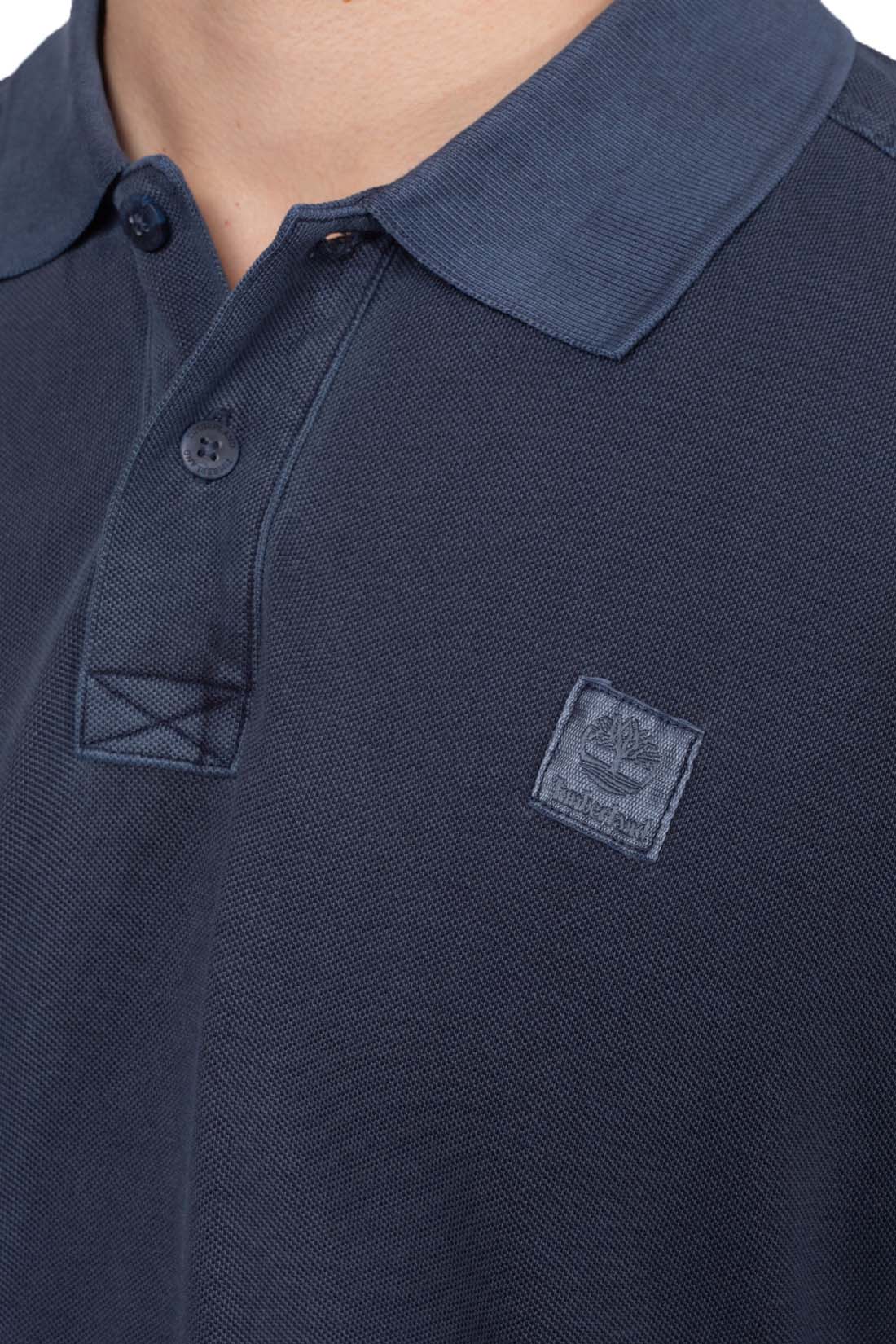 TIMBERLAND - Men's relaxed washed-effect polo shirt  - Size XXL-8
