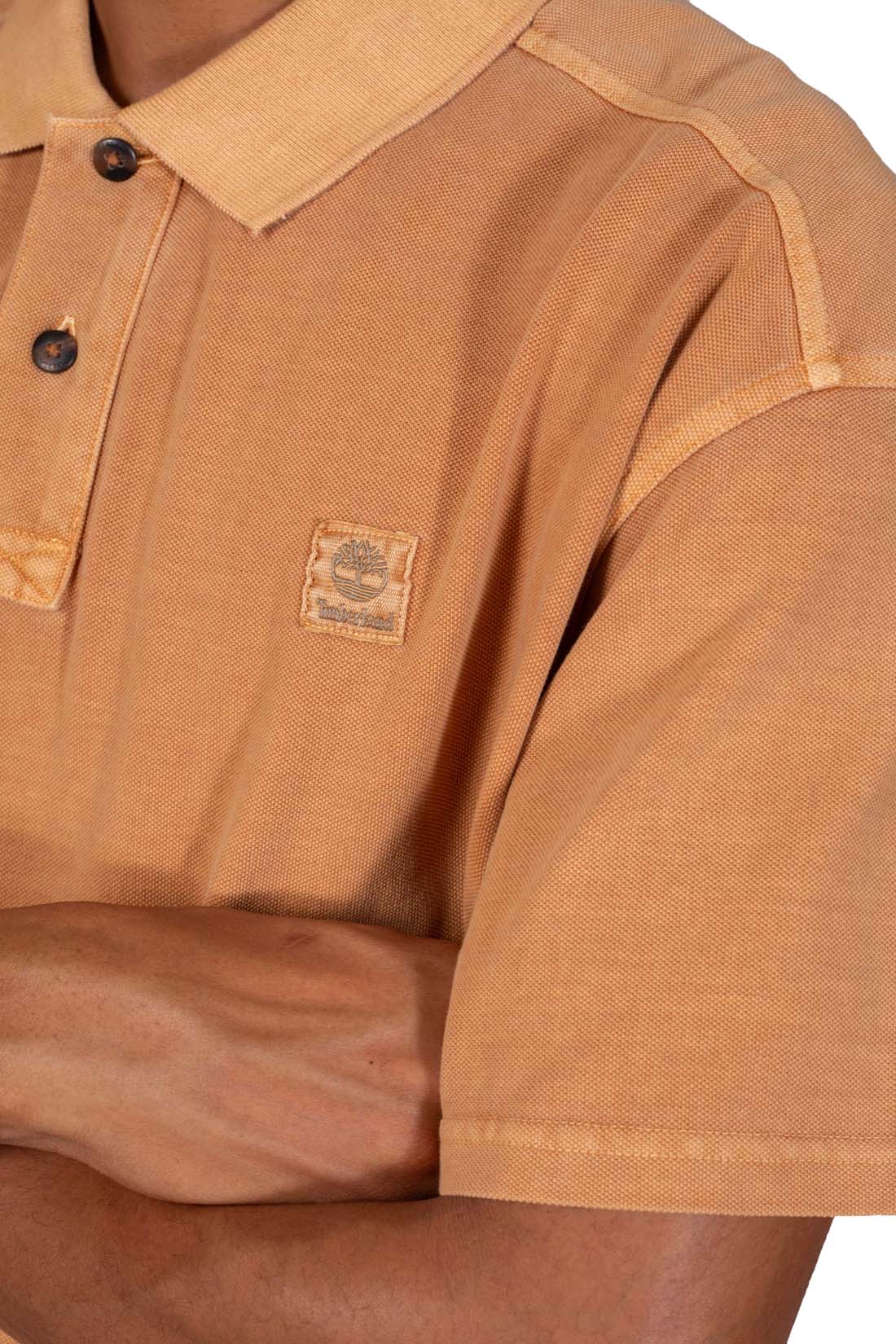 TIMBERLAND - Men's relaxed washed-effect polo shirt  - Size XXL-24