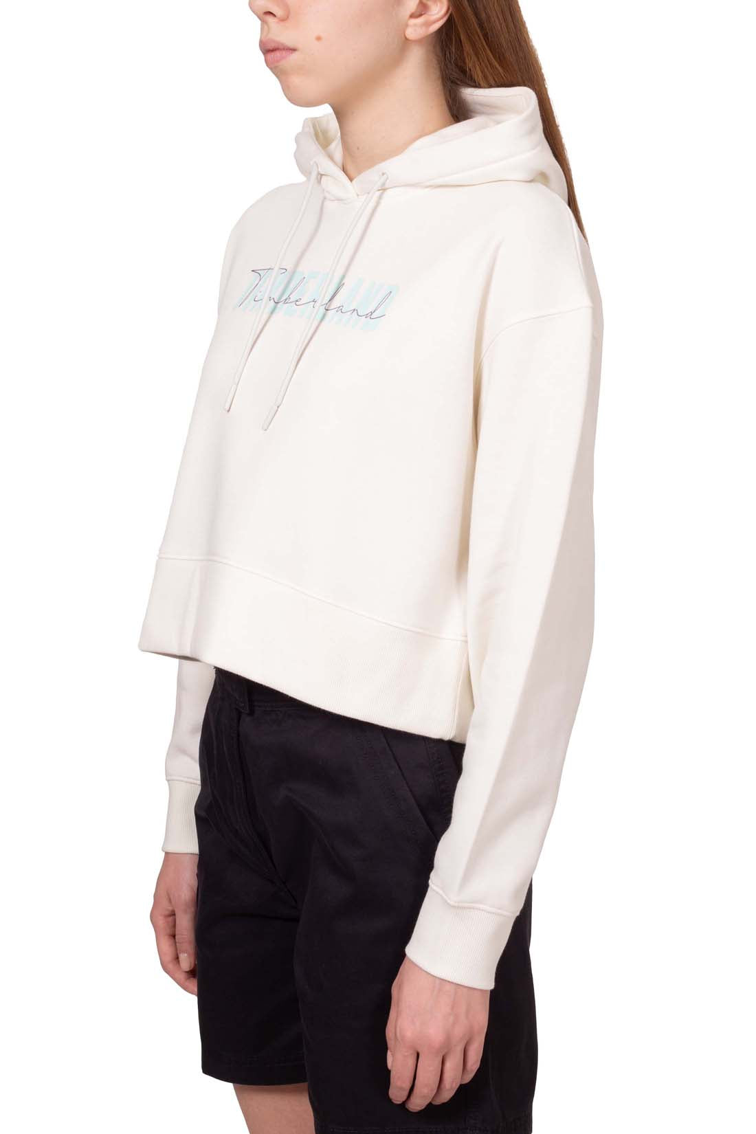 TIMBERLAND - Women's crop winter hoodie with signature logo-15