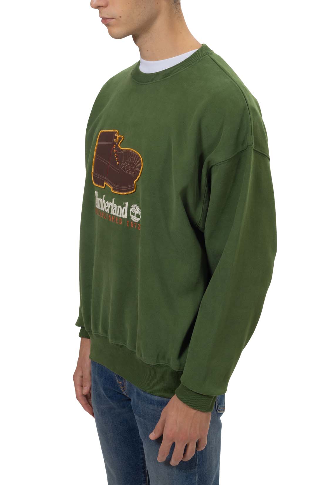 TIMBERLAND - Men's winter sweatshirt with iconic boot patch-17