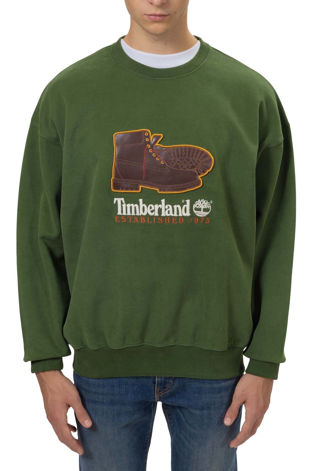 TIMBERLAND - Men's winter sweatshirt with iconic boot patch-15