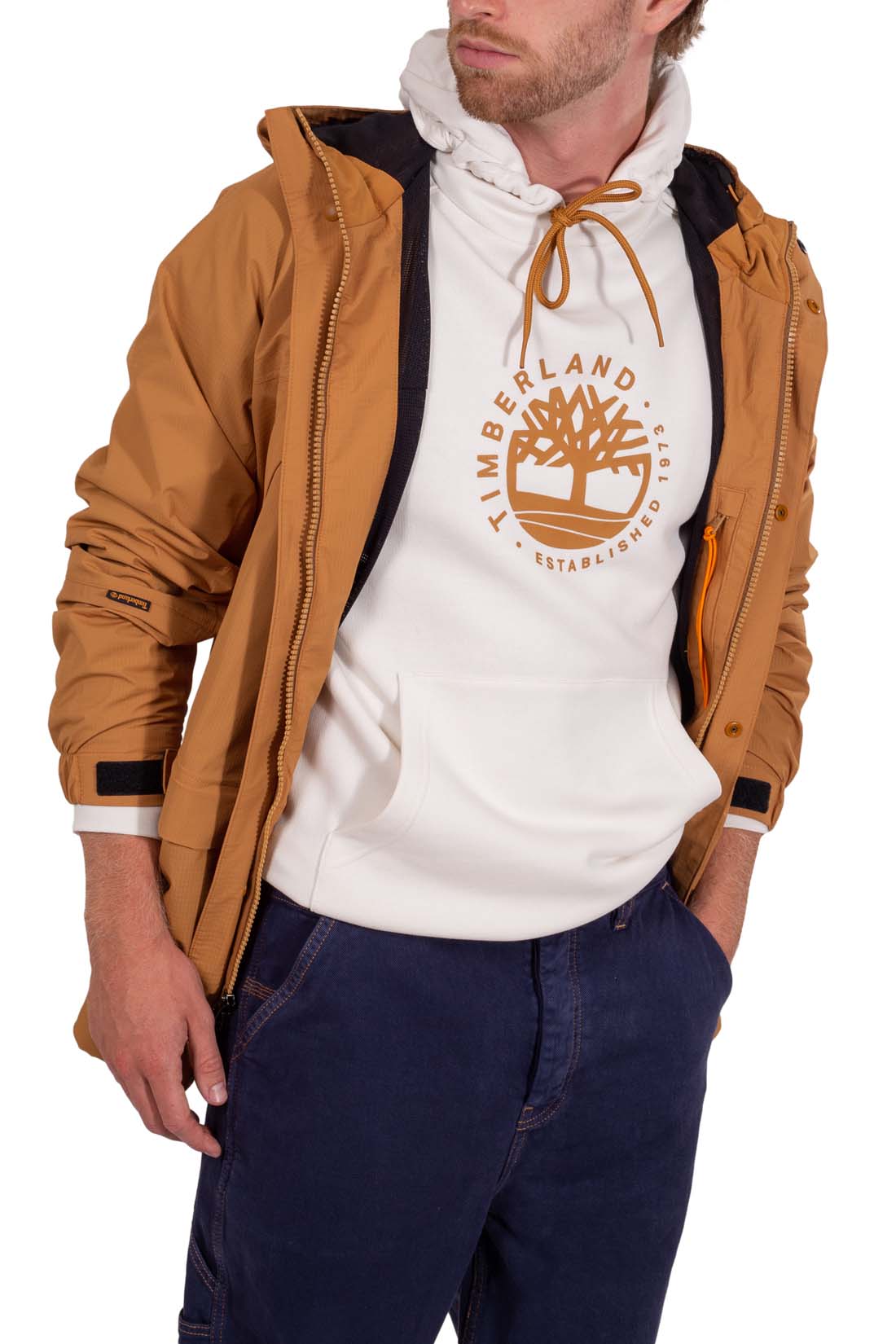 TIMBERLAND - Men's regular hoodie with printed logo-7