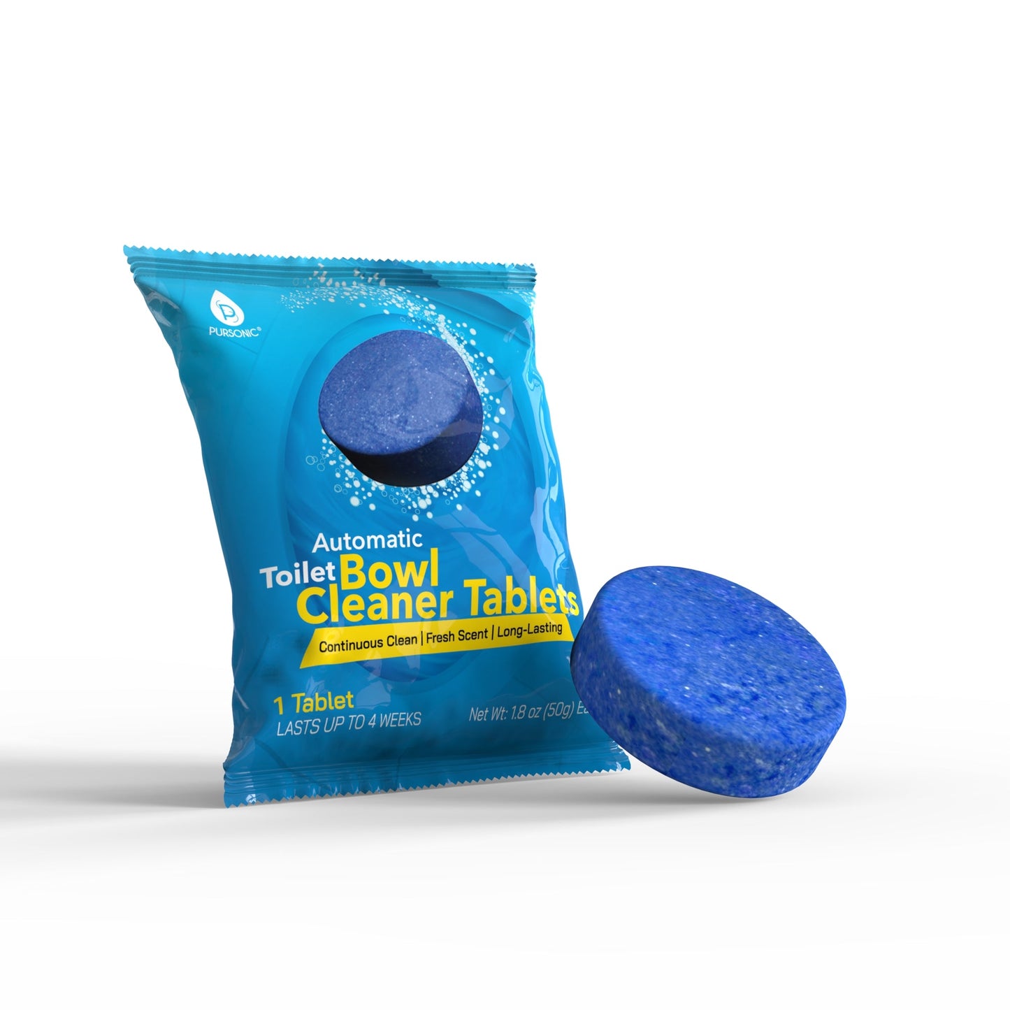 Pursonic Automatic Toilet Bowl Cleaner Tablets | Stain & Odor Removal, Long-Lasting Freshness, Blue Water Indicator-4
