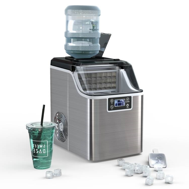 Countertop Home Electric Ice Machine with Scoop - Water Bottle Not Included-1