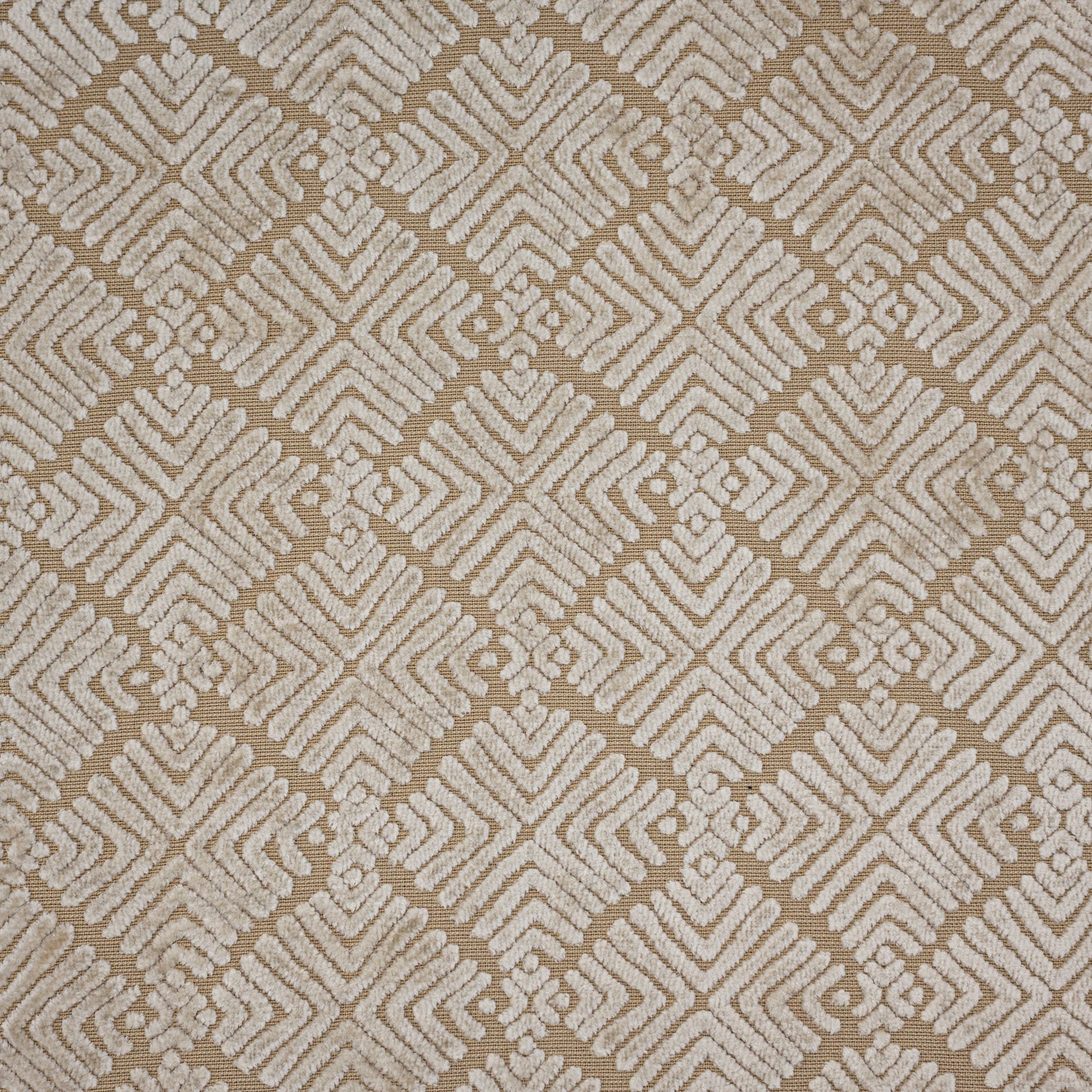 TEYA - BURNOUT VELVET GEOMETRIC SHAPES  UPHOLSTERY FABRIC BY THE YARD