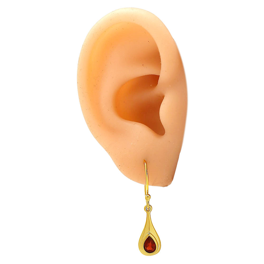 Elegant Handcrafted Teardrop Gemstone Earrings 18K Gold Plated TGE1022 EM-1278-3