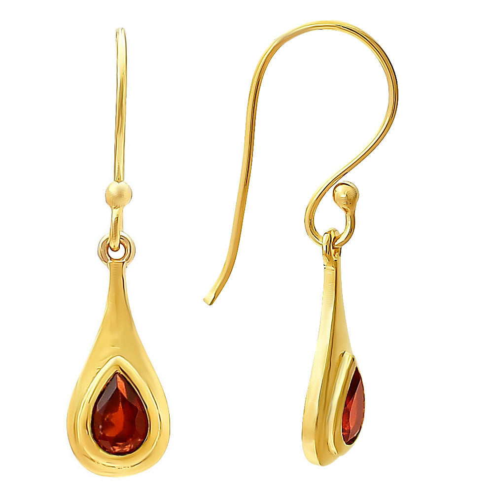 Elegant Handcrafted Teardrop Gemstone Earrings 18K Gold Plated TGE1022 EM-1278-4