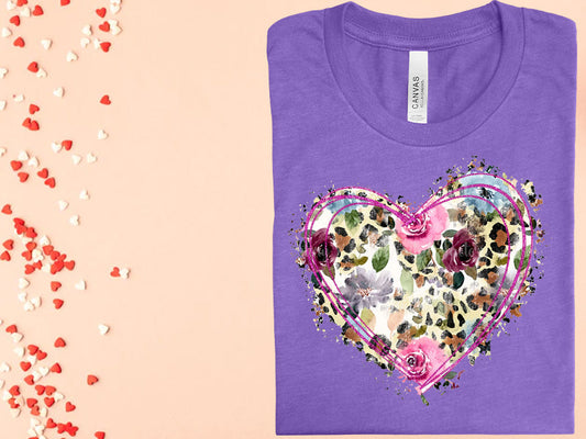 Floral Heart Graphic Tee