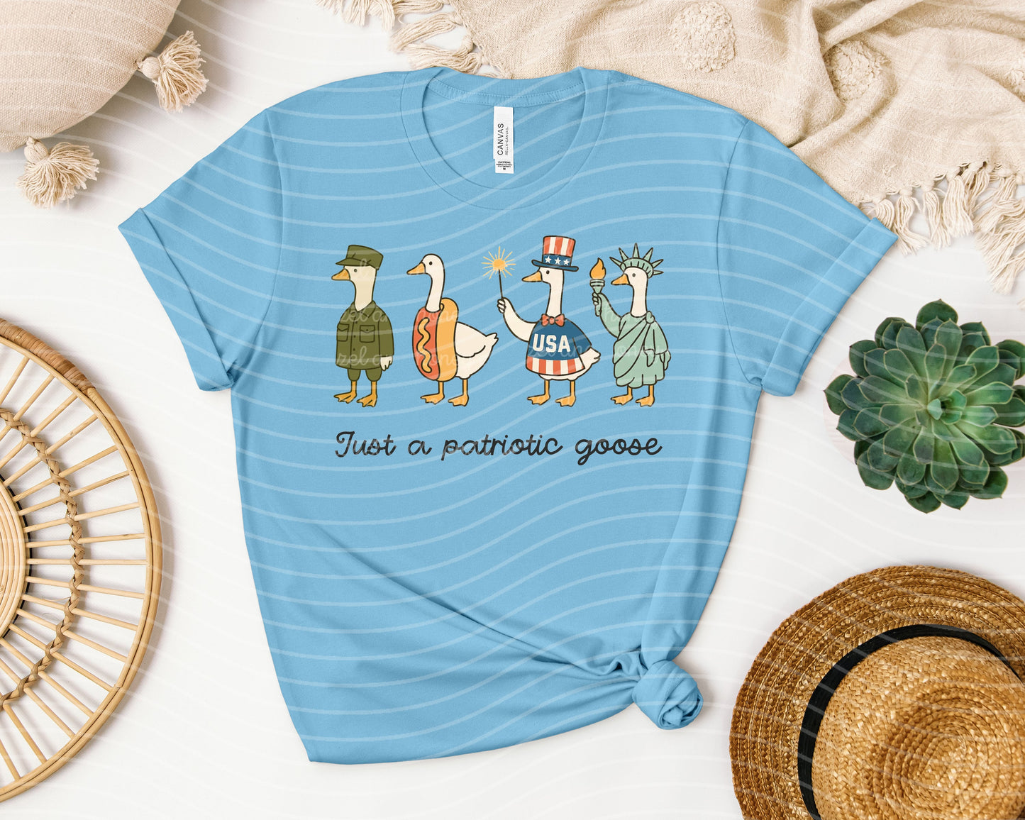 Just a Patriotic Goose Graphic Tee