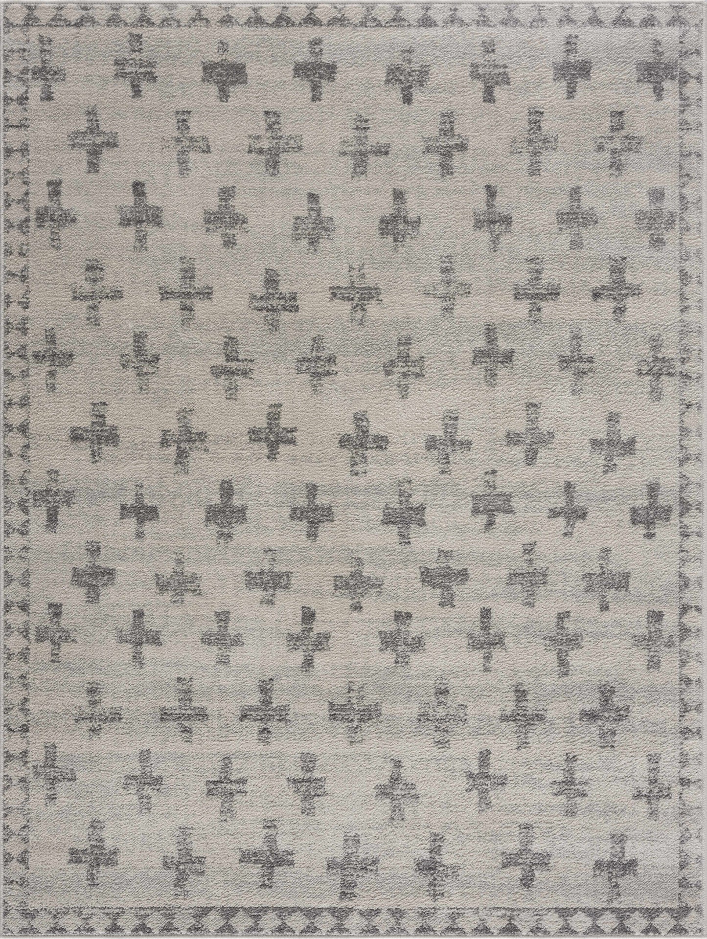 Tigris Swiss Cross Ivory&Gray Area Rug-0