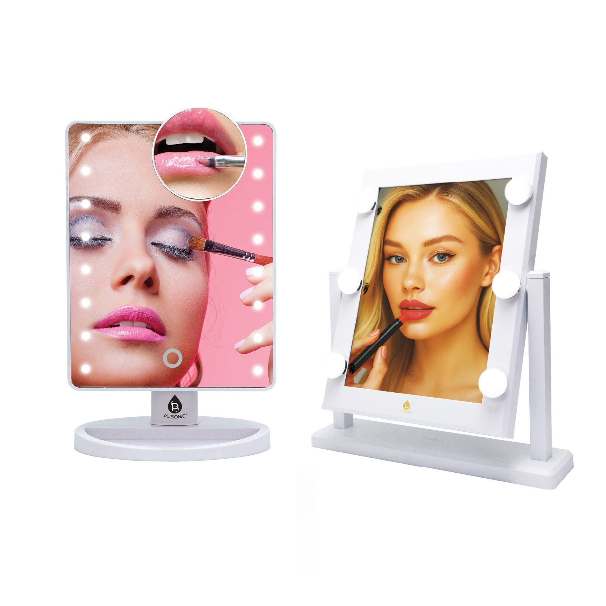 Refined Brilliance Pro 14" LED Mirror & Pursonic LED Vanity Mirror-0