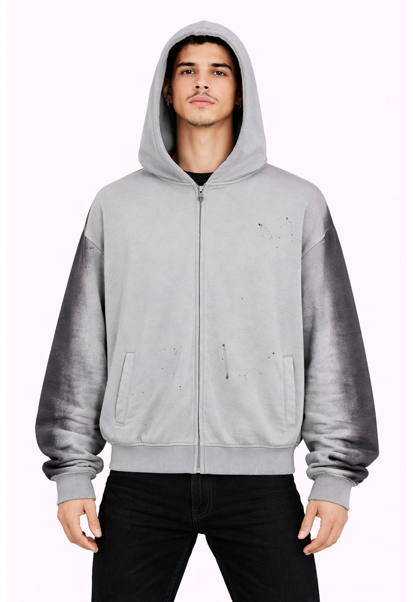 GREY PAINTERS HOODIE
