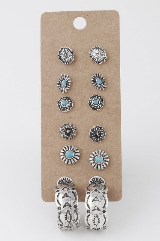 TRIBECA Antique Sun Stud Earrings Set: NYFW BYMANYC ® New York-0