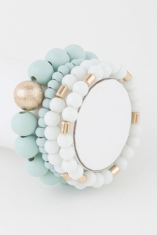 TRIBECA Multi Two-Toned Beaded Bracelet - New Collection Los Angeles - BYMANYC ® New York-0