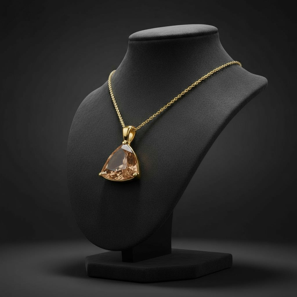 "Infinity" Trilliant Cut Large Cremation Pendant Large 15mm