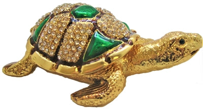 Sea Turtle - Bejeweled Trinket Box - Select an Option