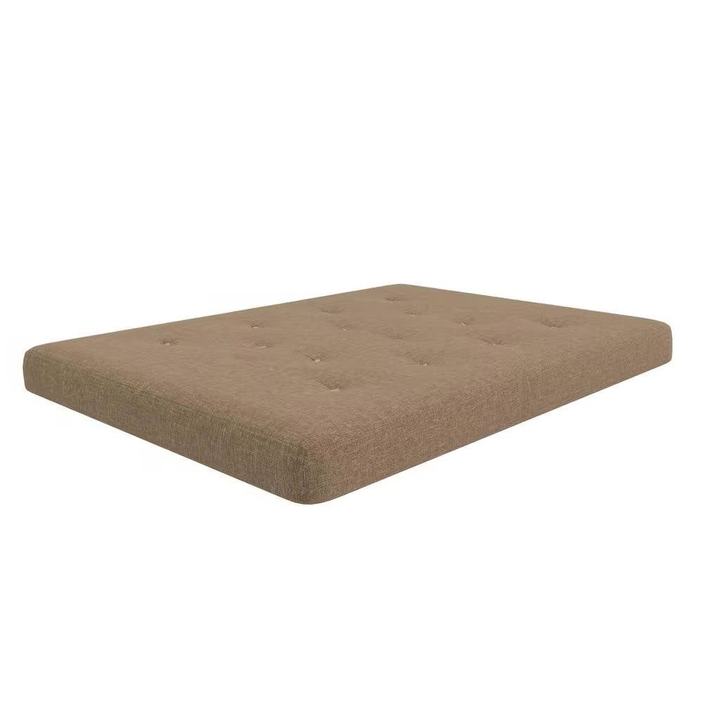 Full size 6-inch Thick Innerspring Futon Mattress in Tan-0