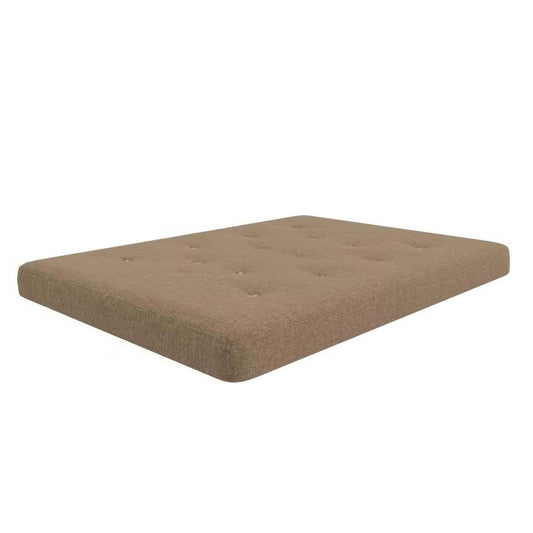 Full size 6-inch Thick Innerspring Futon Mattress in Tan-0