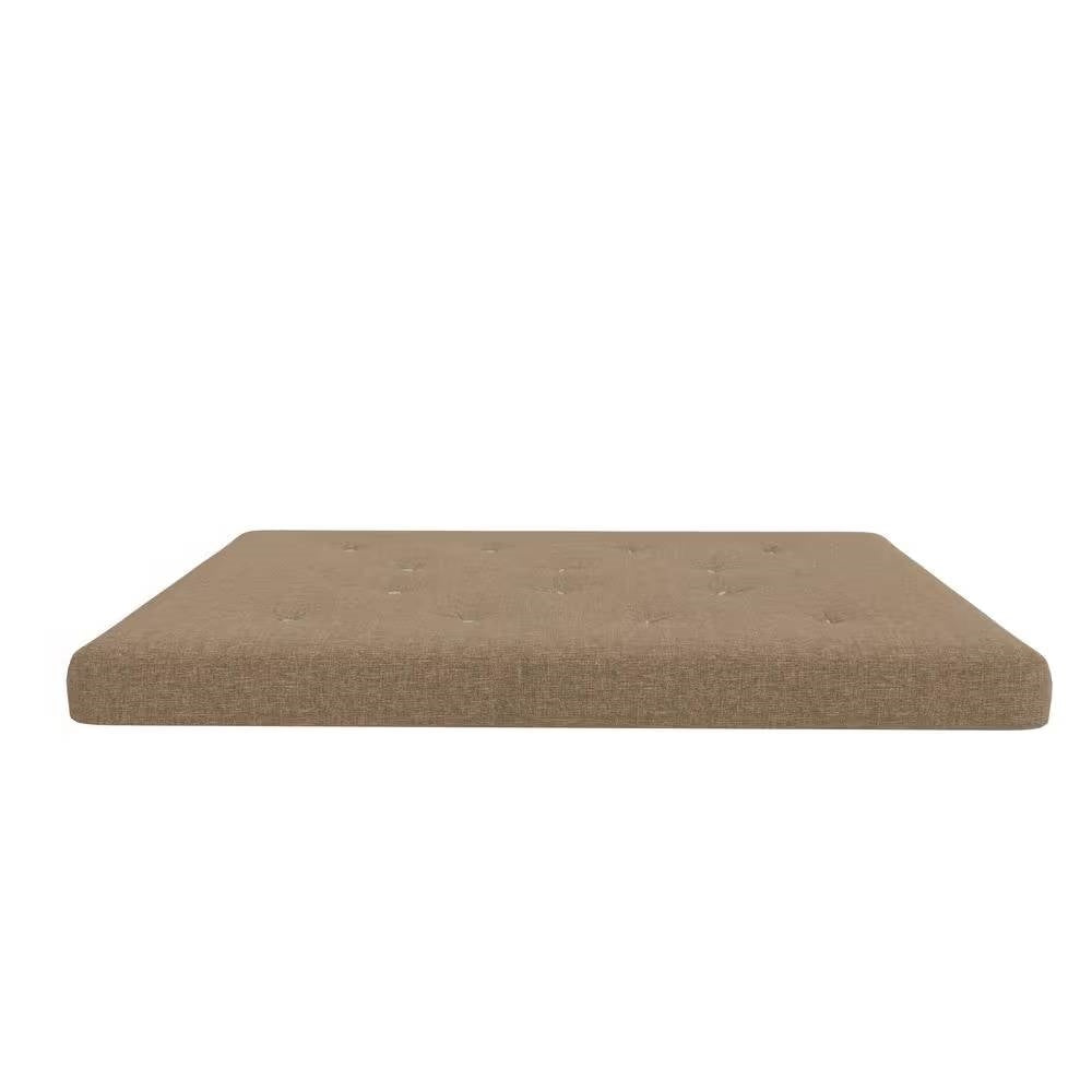 Full size 6-inch Thick Innerspring Futon Mattress in Tan-1