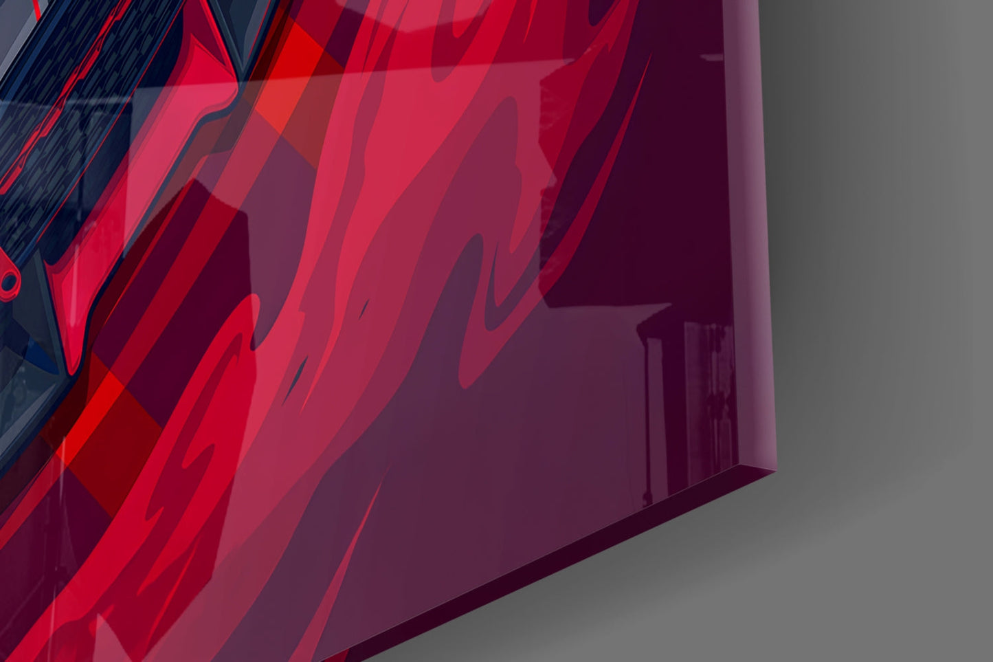 MINI Vortex of Speed Glass Wall Art || Designer Collection