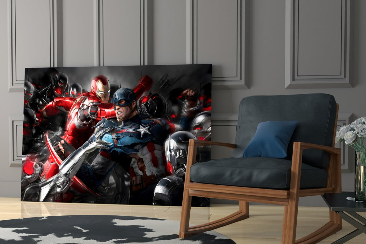 Avengers War Glass Wall Art || Designer Collection