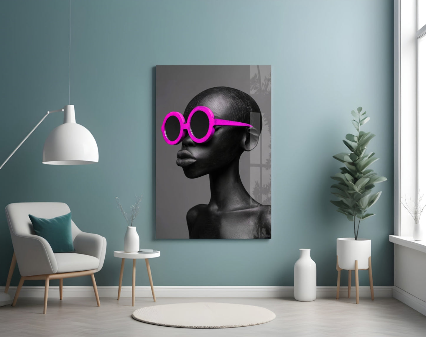 Faces of Colors Glass Wall Art || Designer Collection