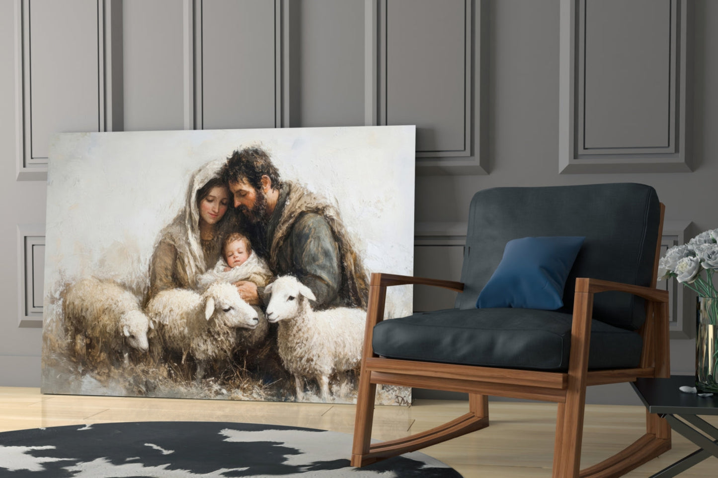 Holy Presence Glass Wall Art || Designer Collection