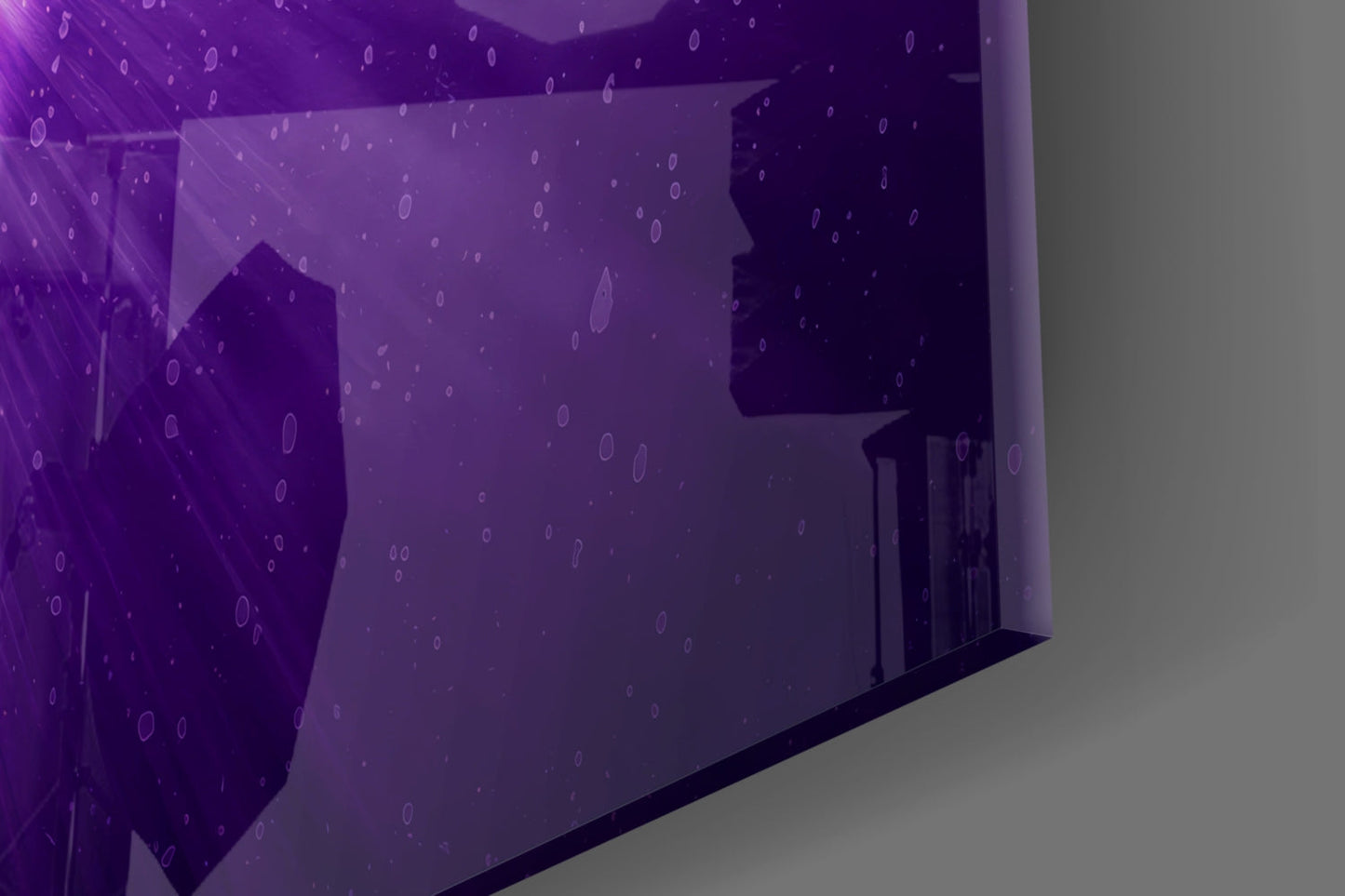 Los Angeles Lakers: Purple Flash  Glass Wall Art || Designer Collection