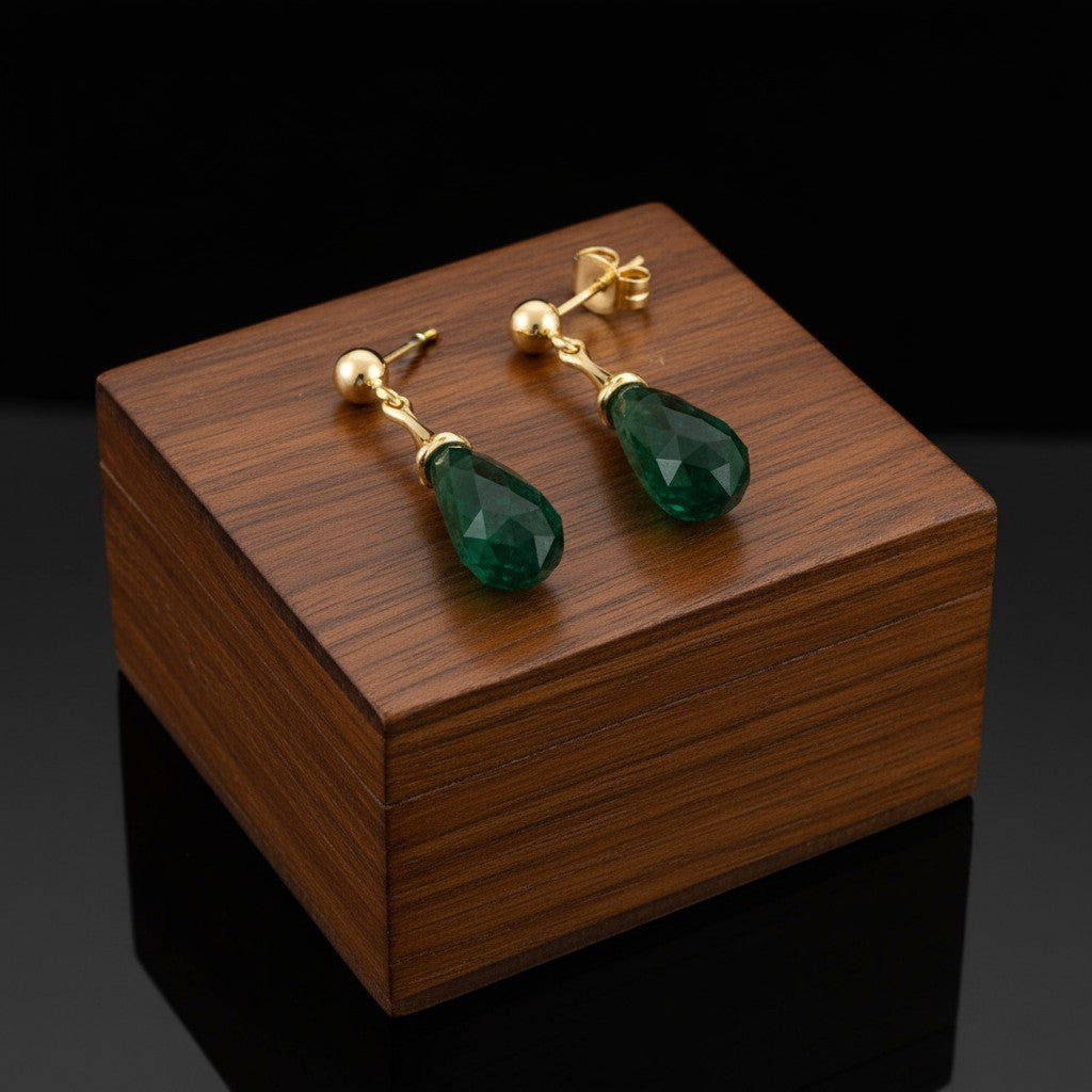 "Tender Teardrops" Pierced Cremation Earrings 12x6 mm
