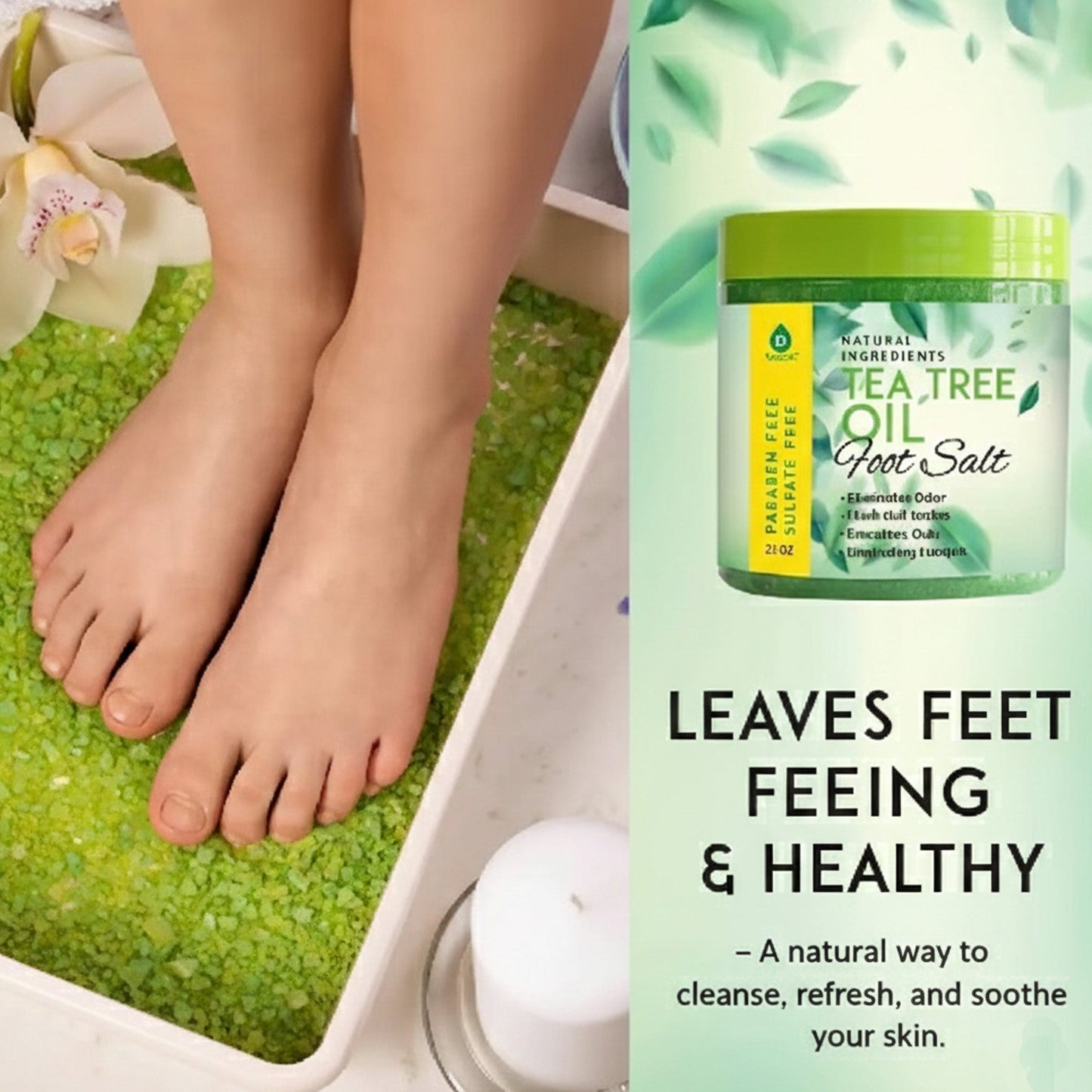 Tea Tree Oil Foot Salt 10 Oz-4