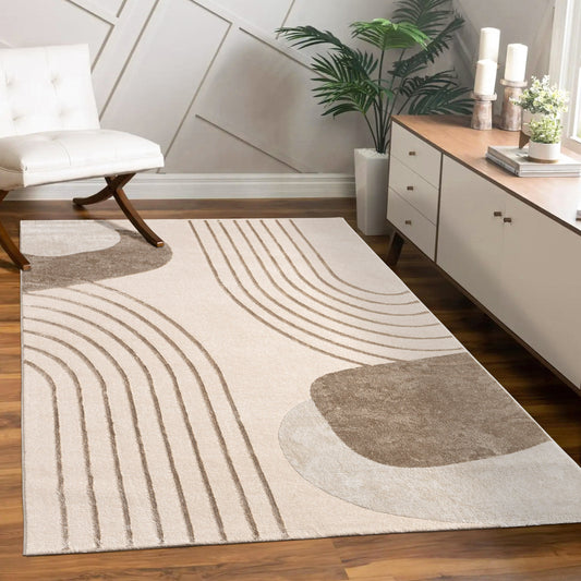 Area Rug Tuana Modern Carved Lines-0
