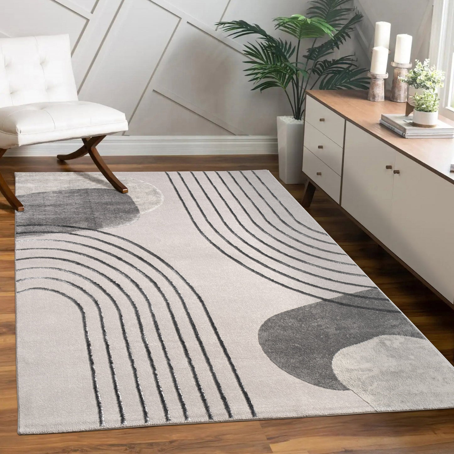 Area Rug Tuana Modern Carved Lines-4