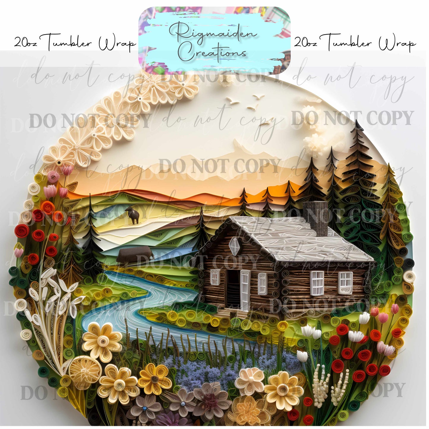 Country Living Paper Quill - 20oz Tumbler Wrap {Multiple}