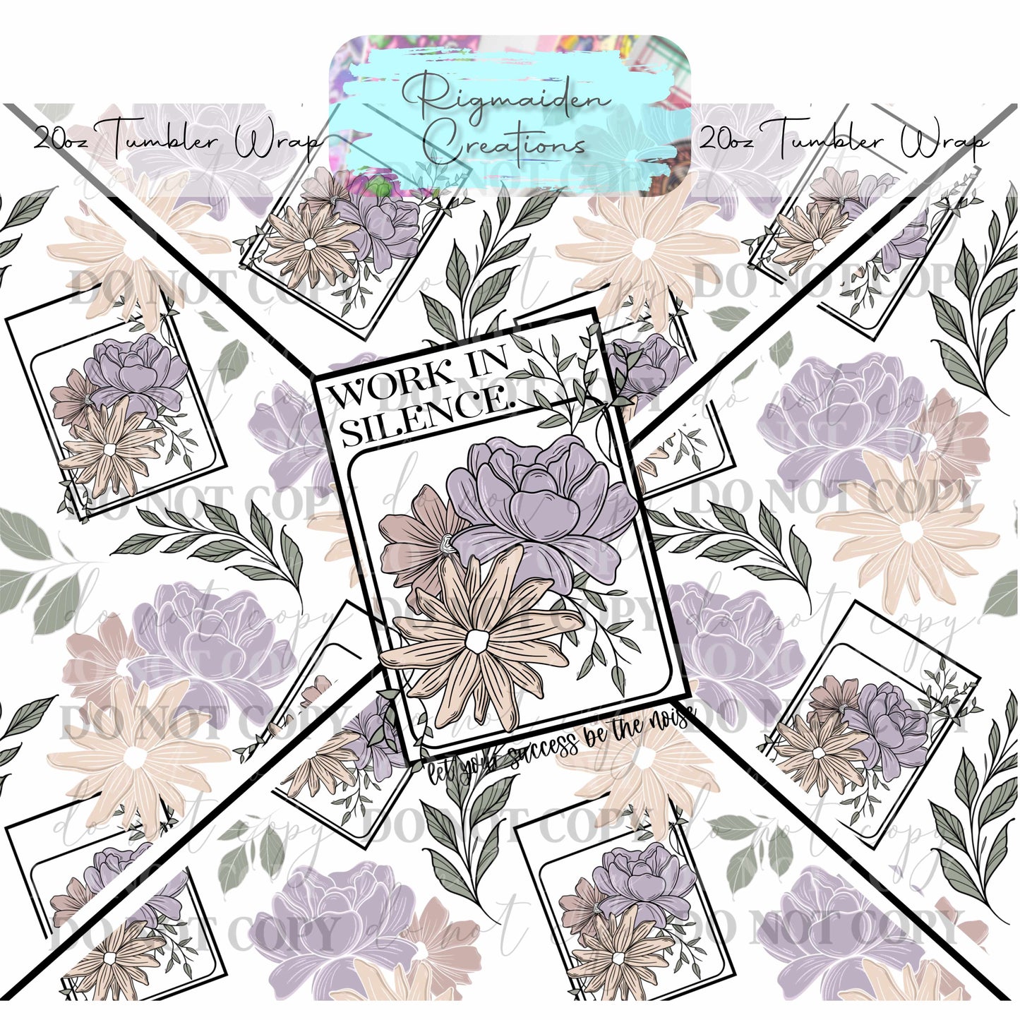 Silent Bloom - 20oz Tumbler Wrap