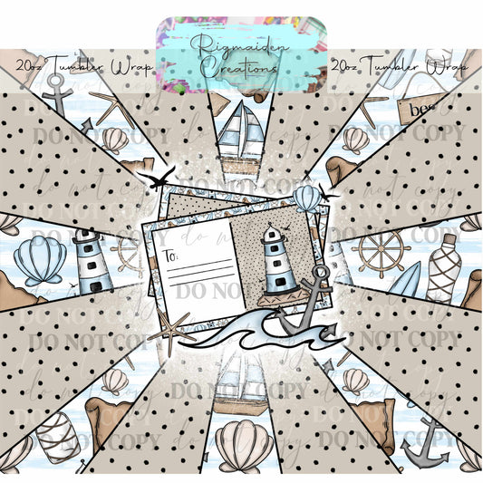 Seaside Greetings - 20oz Tumbler Wrap