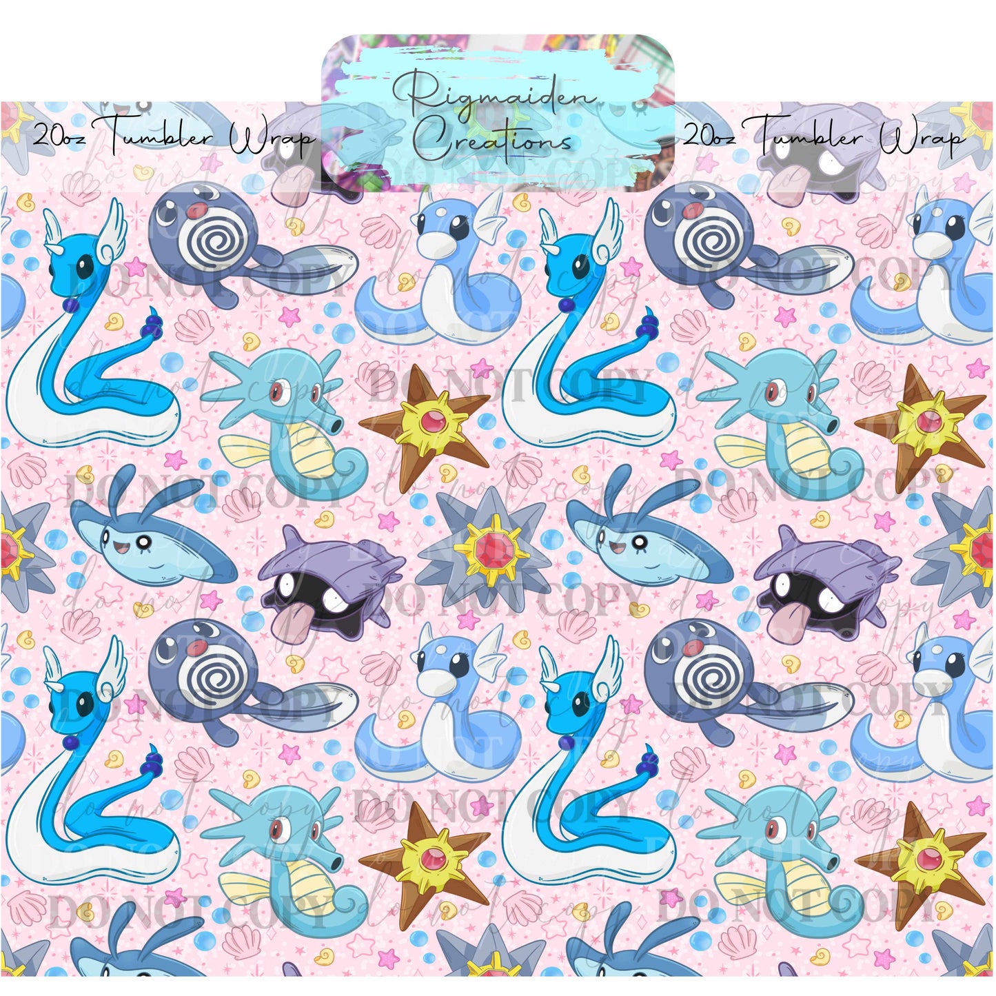 Aqua Critter - 20oz Tumbler Wrap {Multiple}