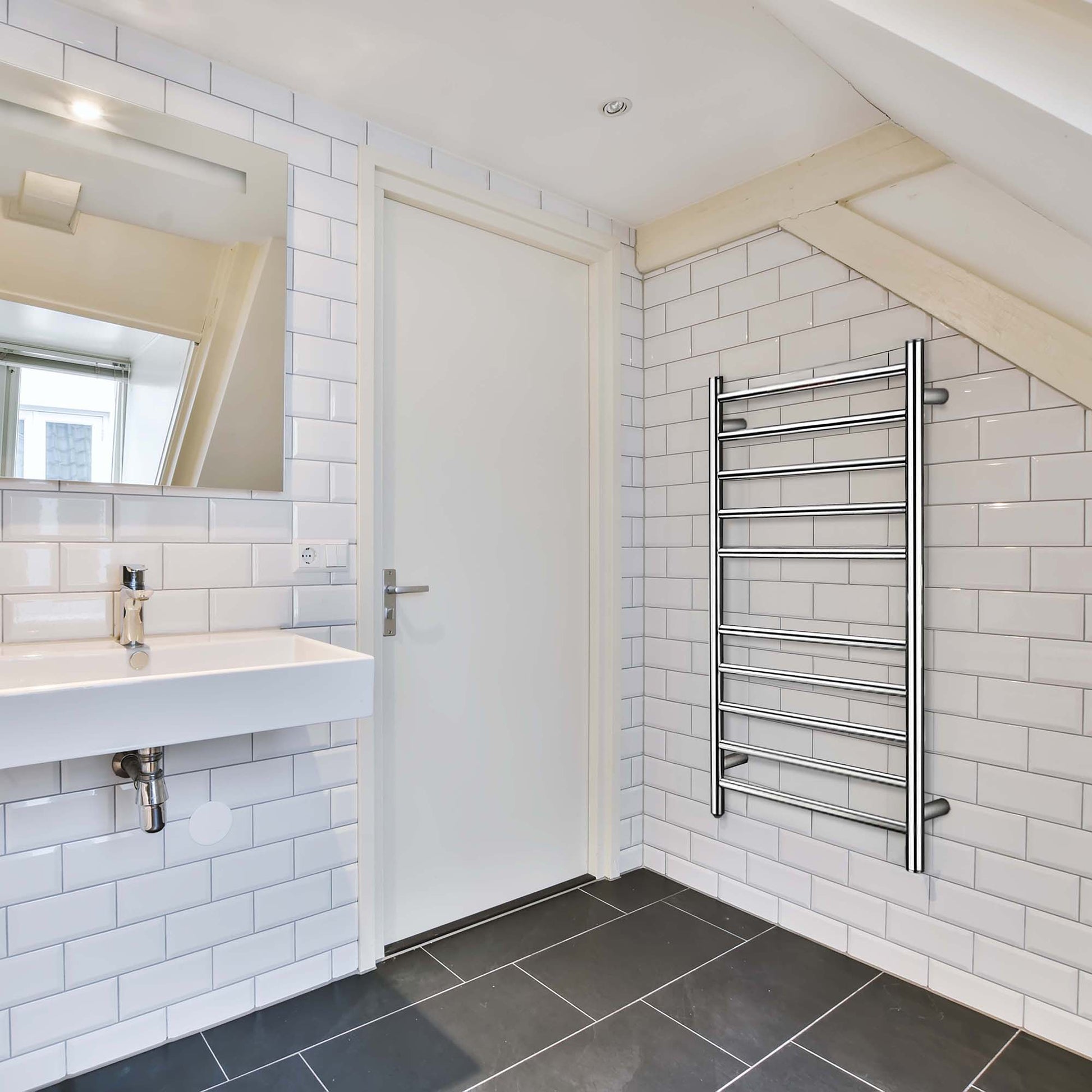 10 bar Stainless Steel Wall Mounted Electric Towel Warmer-2
