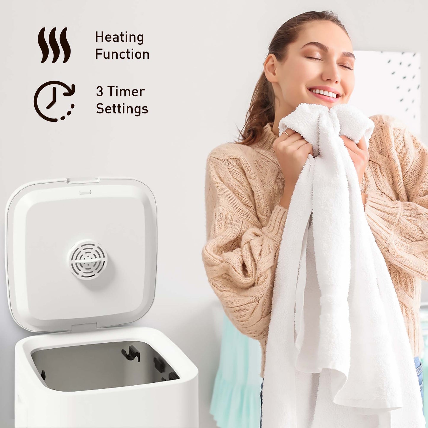 Luxury Home Spa Bundle – Towel Warmer & Lavender Essential Oil-1