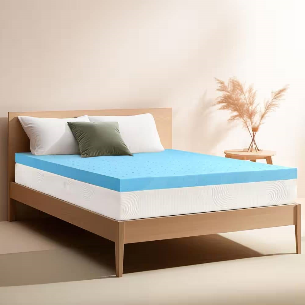 Twin size 3-inch Thick High Density Memory Foam Mattress Topper-0