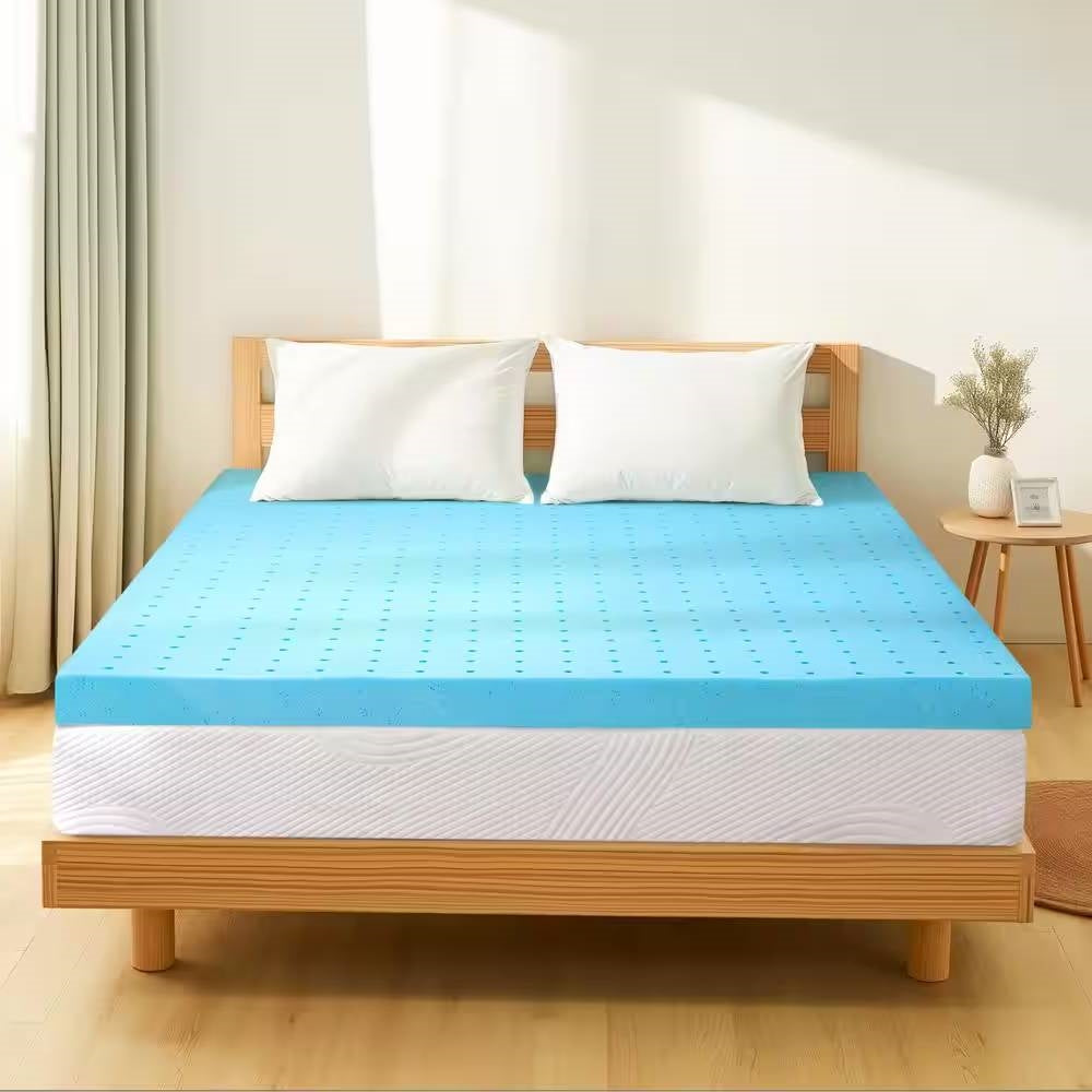 Twin size 3-inch Thick High Density Memory Foam Mattress Topper-1