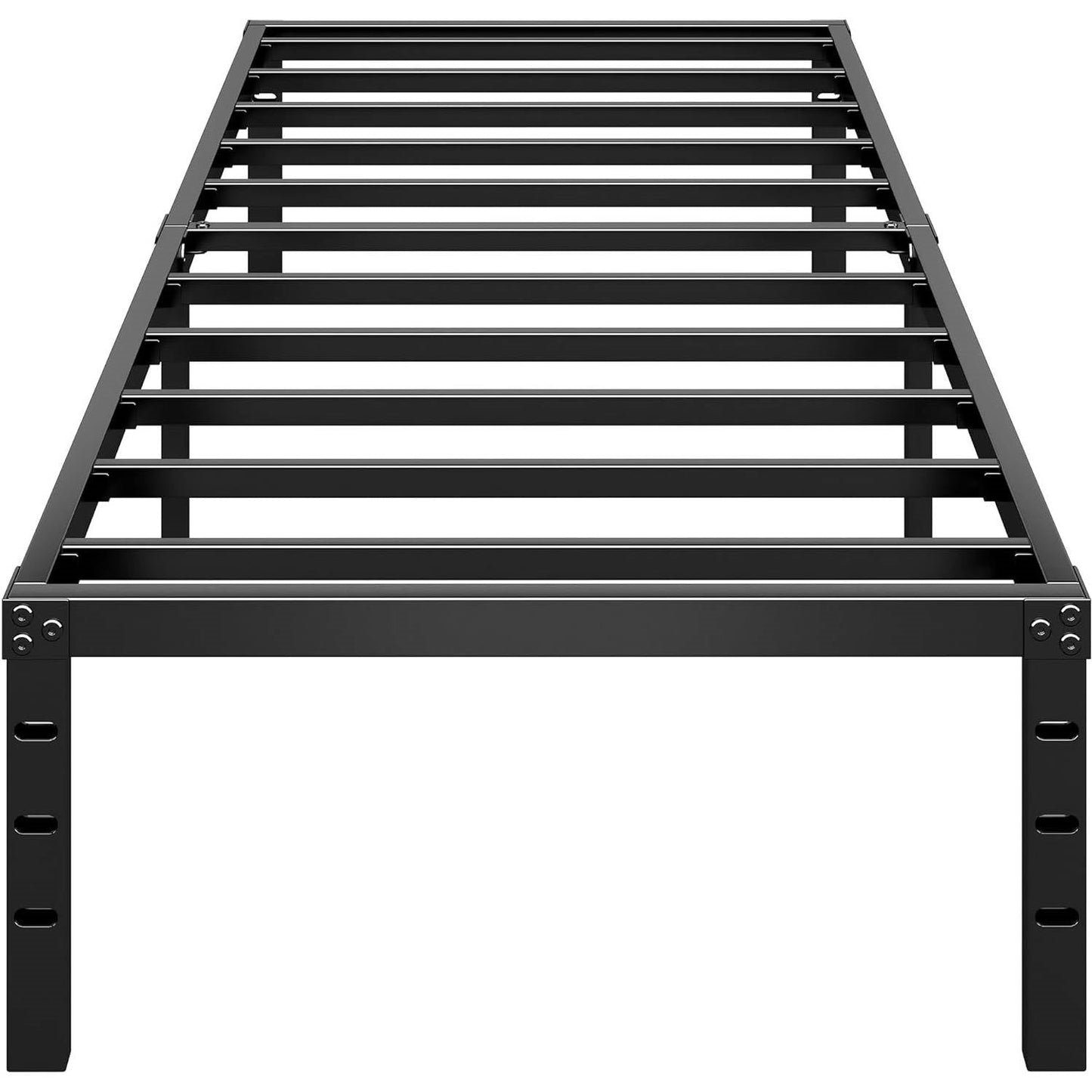 Twin 18-inch Heavy Duty Black Metal Platform Bed Frame-0